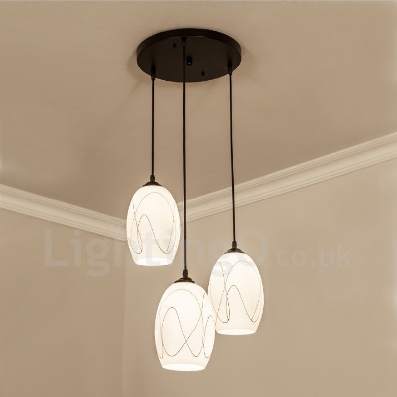 3 Light Rustic Lodge Integrated Metal Pendant Light
