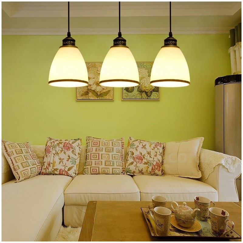 3 Light Rustic Lodge Integrated Metal Pendant Light