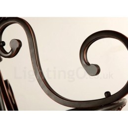 Single Light Rustic Lodge Integrated Metal Flush Mount Light