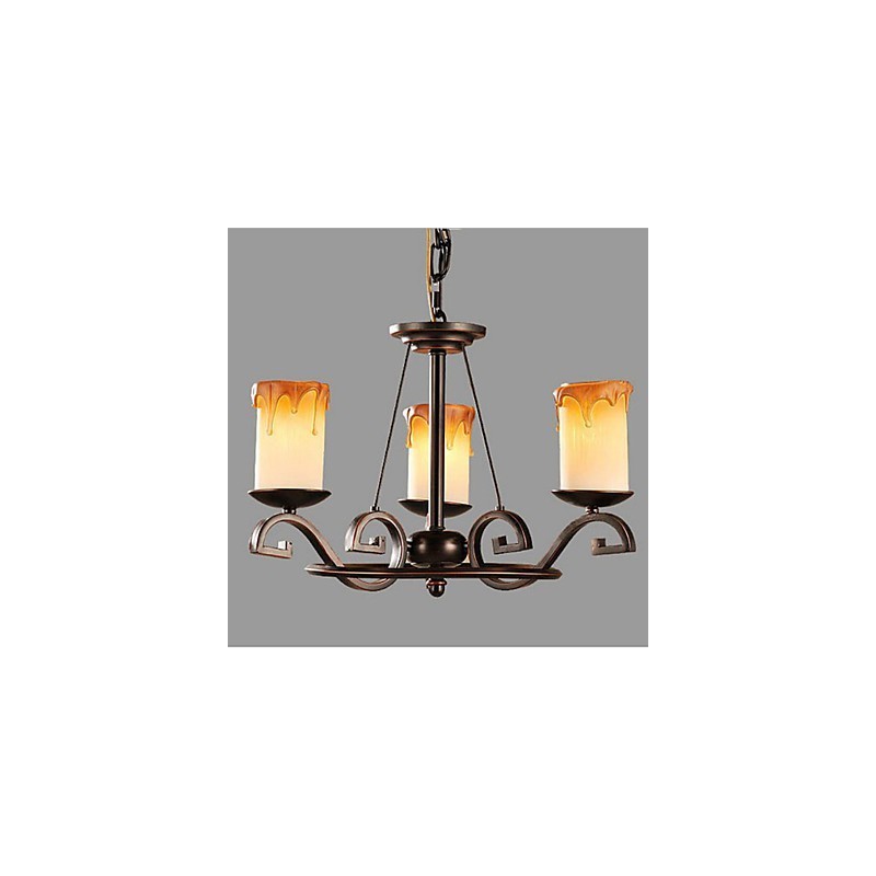 Study The Antique Candle lamp Iron Chandelier