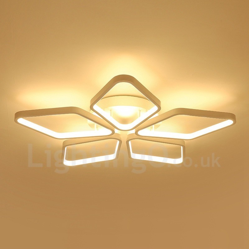 5 Light Modern Contemporary Integrated Metal Flush Mount Light