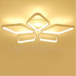 5 Light Modern Contemporary Integrated Metal Flush Mount Light