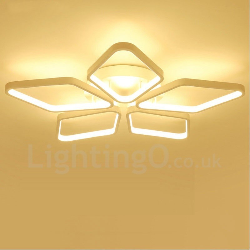 5 Light Modern Contemporary Integrated Metal Flush Mount Light