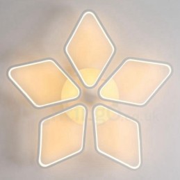 5 Light Modern Contemporary Integrated Metal Flush Mount Light