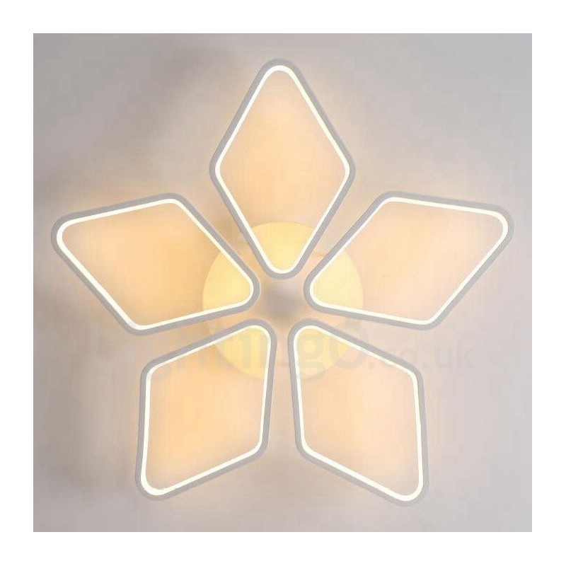 5 Light Modern Contemporary Integrated Metal Flush Mount Light