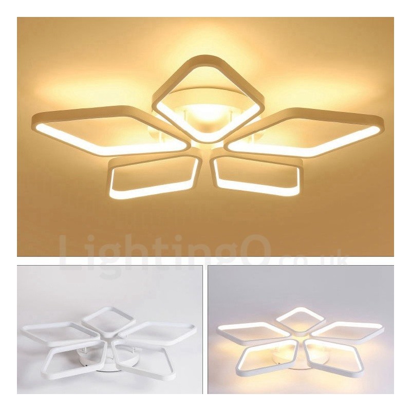 5 Light Modern Contemporary Integrated Metal Flush Mount Light