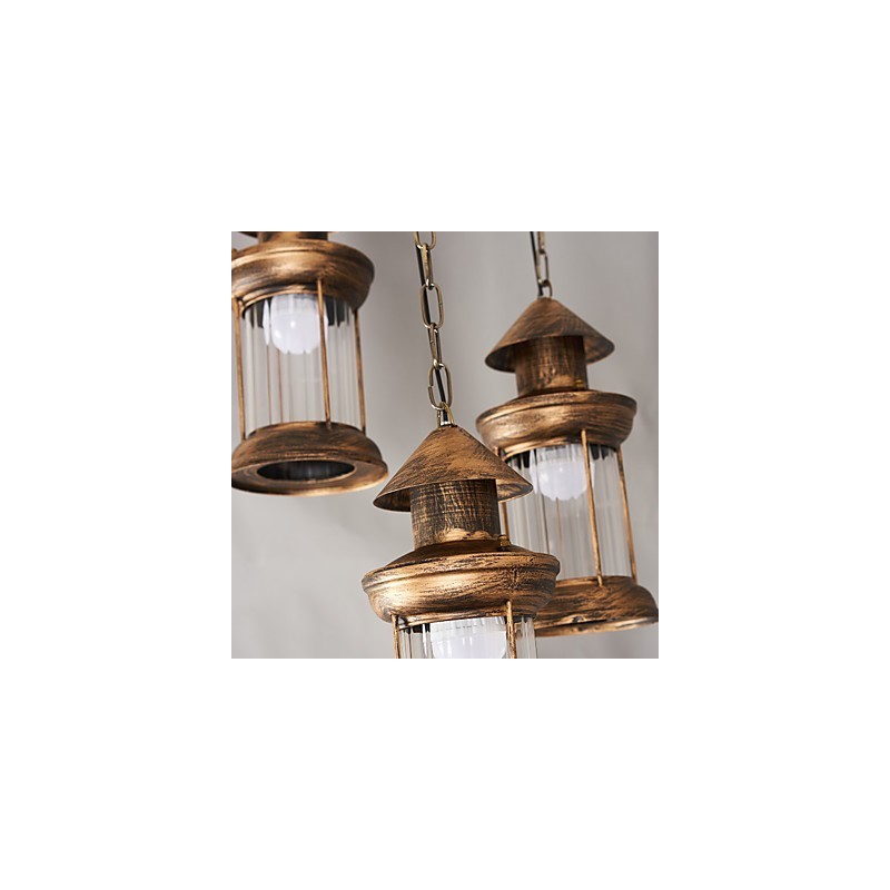 Rustic Lodge Vintage Retro Mini Style Metal Pendant Light