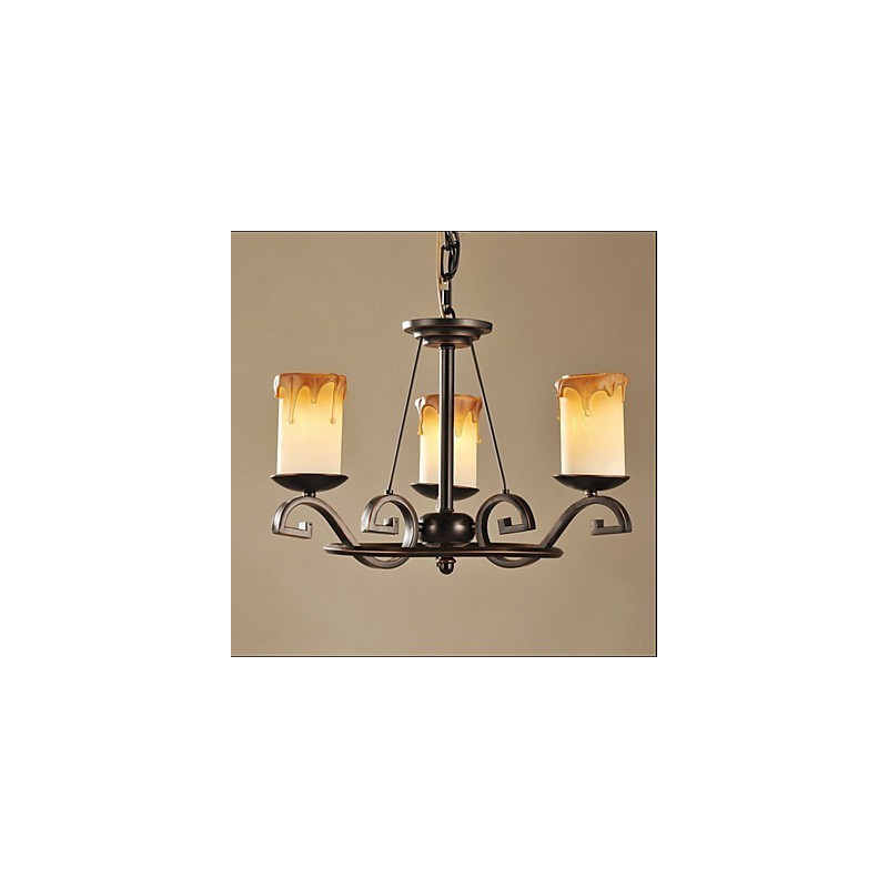 Study The Antique Candle lamp Iron Chandelier