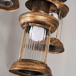 Rustic Lodge Vintage Retro Mini Style Metal Pendant Light