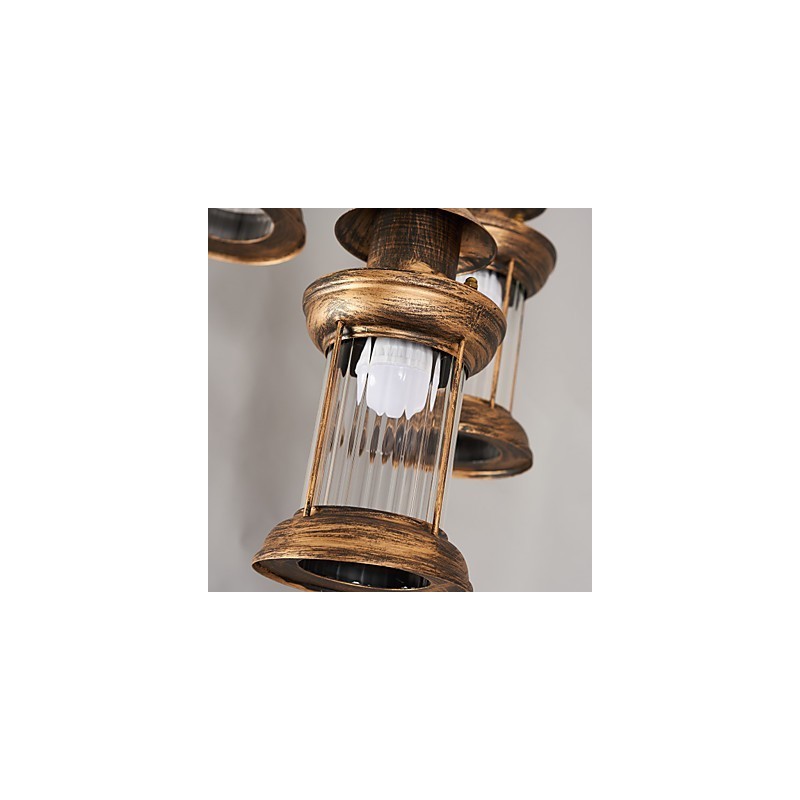 Rustic Lodge Vintage Retro Mini Style Metal Pendant Light