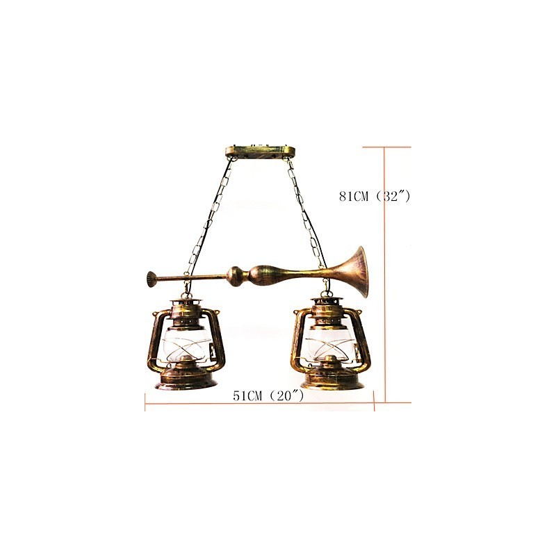 Rustic Lodge Vintage Retro Mini Style Metal Pendant Light