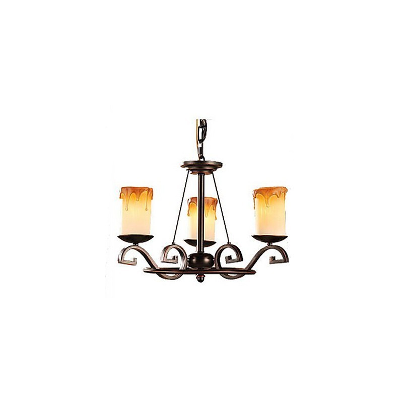 Study The Antique Candle lamp Iron Chandelier