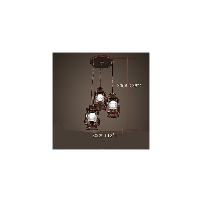 Rustic Lodge Vintage Retro Mini Style Metal Pendant Light