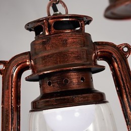 Rustic Lodge Vintage Retro Mini Style Metal Pendant Light