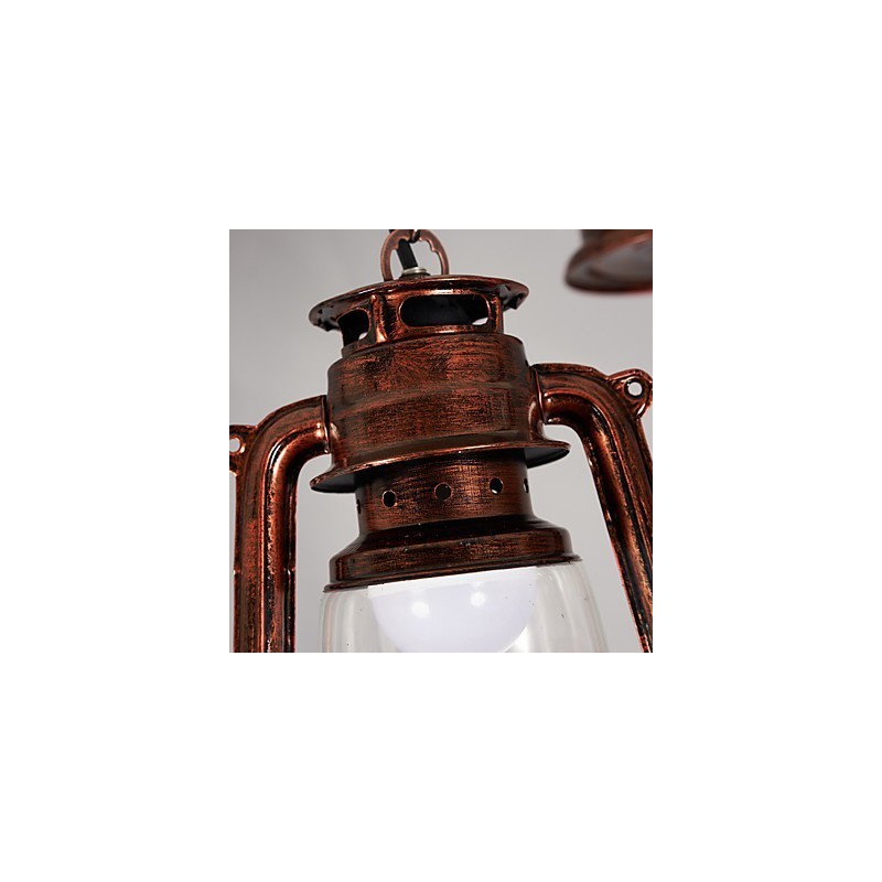 Rustic Lodge Vintage Retro Mini Style Metal Pendant Light