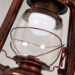 Rustic Lodge Vintage Retro Mini Style Metal Pendant Light