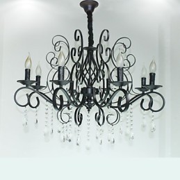 8 Head Of European Style Crystal Lamp Metal Chandelier Lighting