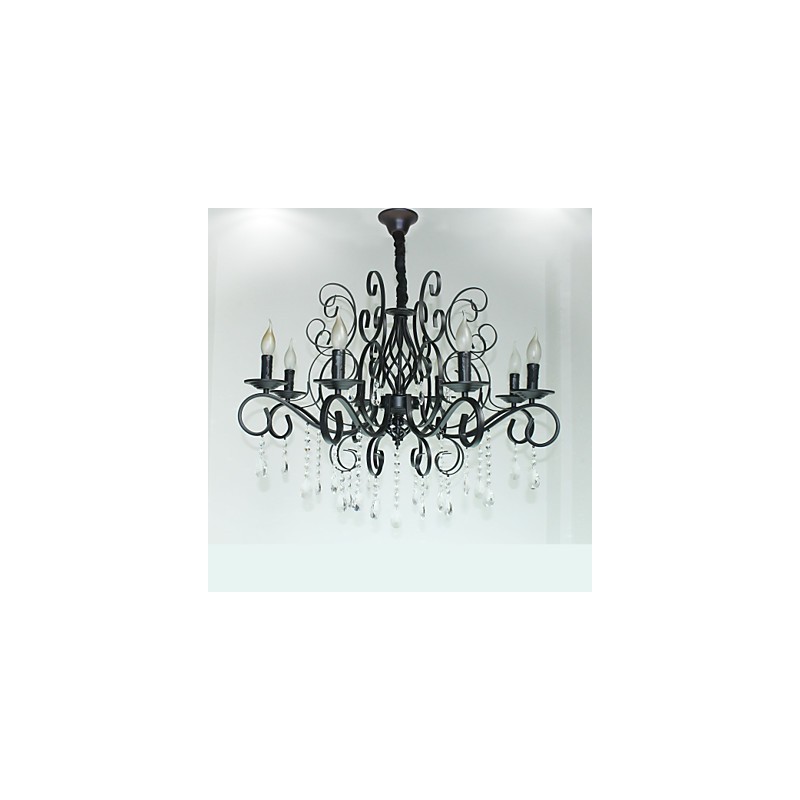 8 Head Of European Style Crystal Lamp Metal Chandelier Lighting