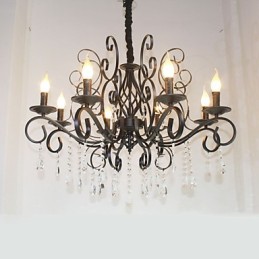 8 Head Of European Style Crystal Lamp Metal Chandelier Lighting