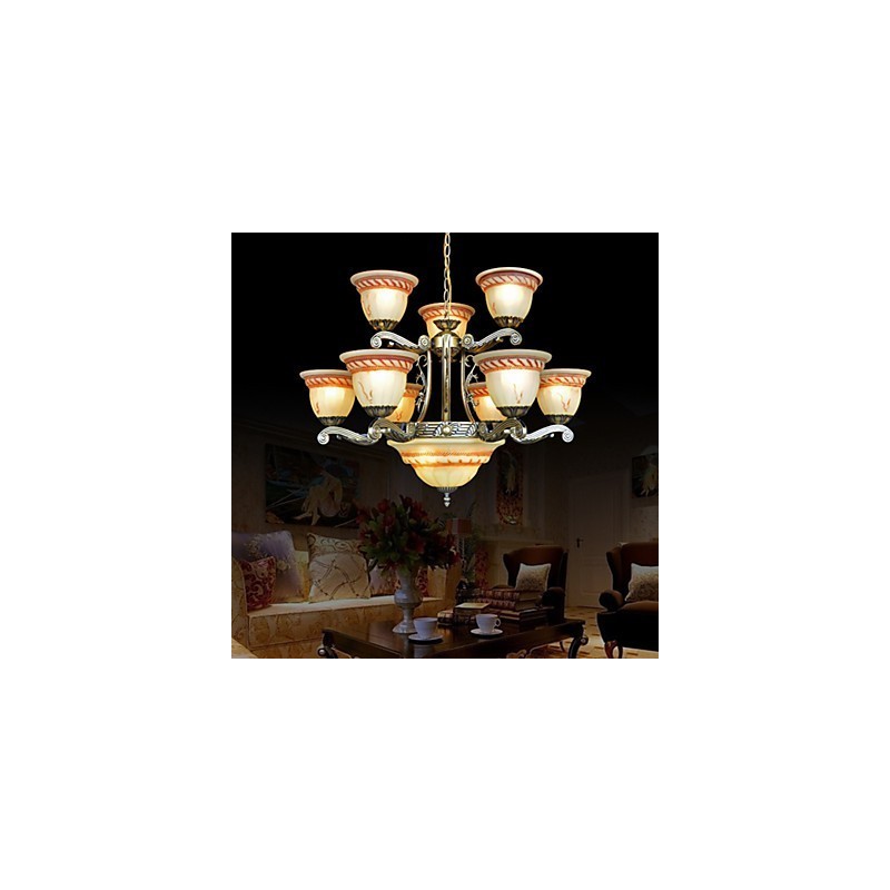Chandelier Traditional Classic Vintage Retro Metal