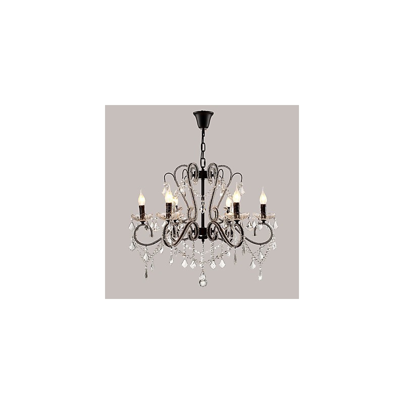 6 Lights Crystal Chandelier Modern Contemporary Traditional Classic Rustic Lodge Vintage Retro