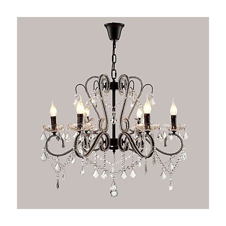 6 Lights Crystal Chandelier Modern Contemporary Traditional Classic Rustic Lodge Vintage Retro