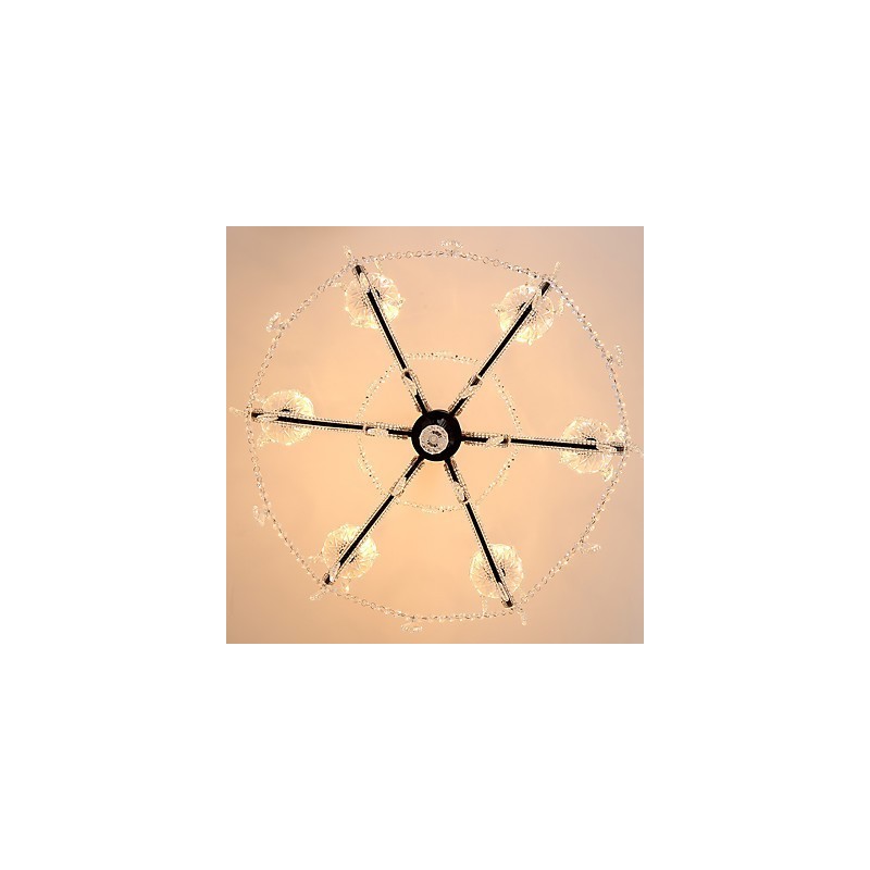 6 Lights Crystal Chandelier Modern Contemporary Traditional Classic Rustic Lodge Vintage Retro