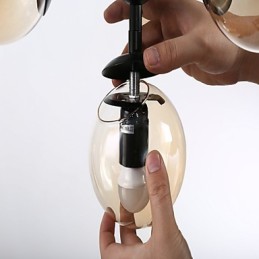 Traditional Classic Retro Painting Feature for Designers Metal Chandelier