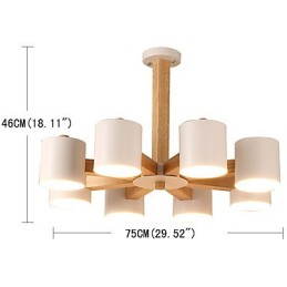 8 Lights Chandelier Modern Contemporary Traditional Classic Vintage Country Wood Feature for Wood
