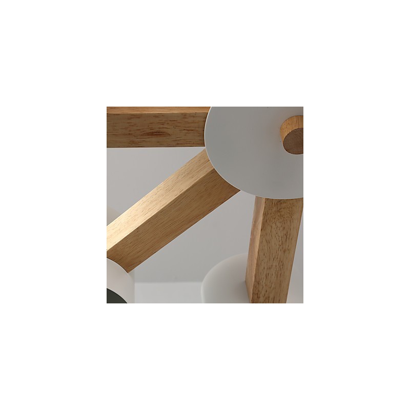 8 Lights Chandelier Modern Contemporary Traditional Classic Vintage Country Wood Feature for Wood