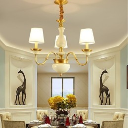 All Copper Chandelier Jade Decorative Chandelier