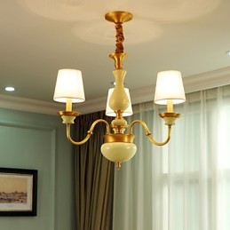 All Copper Chandelier Jade Decorative Chandelier