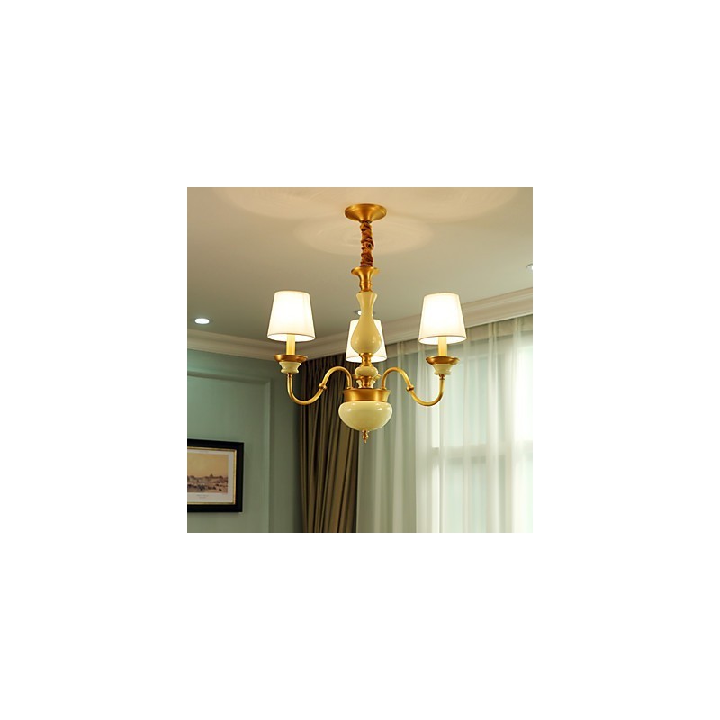 All Copper Chandelier Jade Decorative Chandelier