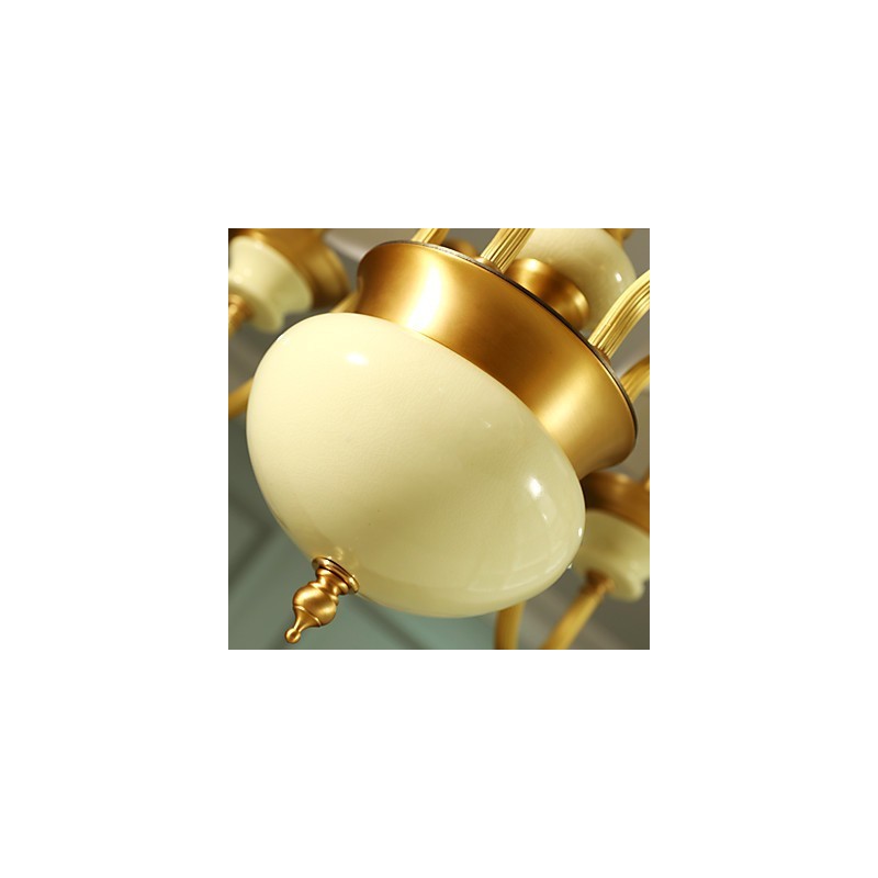 All Copper Chandelier Jade Decorative Chandelier