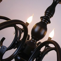 European Style Chandelier Candle Crystal Lamp Simple Iron Art Lamp Decorative Lamp