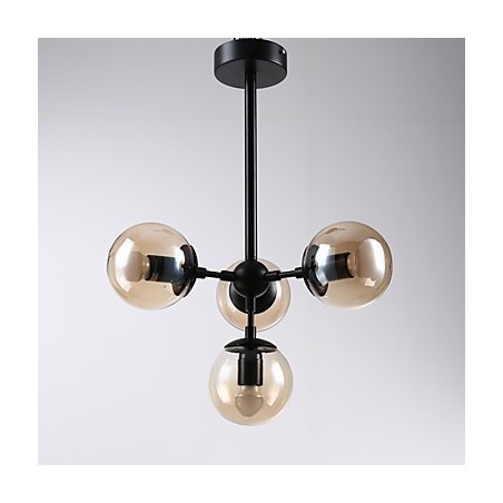 Four Light Post Modern Europe Style Modo Metal Glass Pendant Lamp the Foyer Decorate Industrial Chandelier Lamp