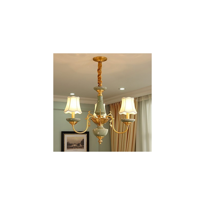 All Copper Chandelier Jade Decorative Chandelier OP0