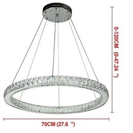 Dimmable Ring Ceiling Pendant Light Modern Chandelier Lighting Indoor Light with Remote Control