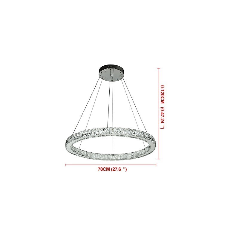 Dimmable Ring Ceiling Pendant Light Modern Chandelier Lighting Indoor Light with Remote Control