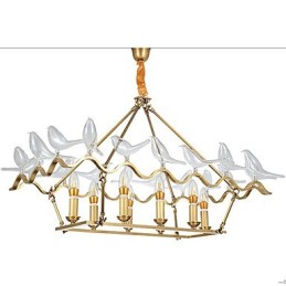 Modern Contemporary Brass Feature for Designers Metal Chandelier