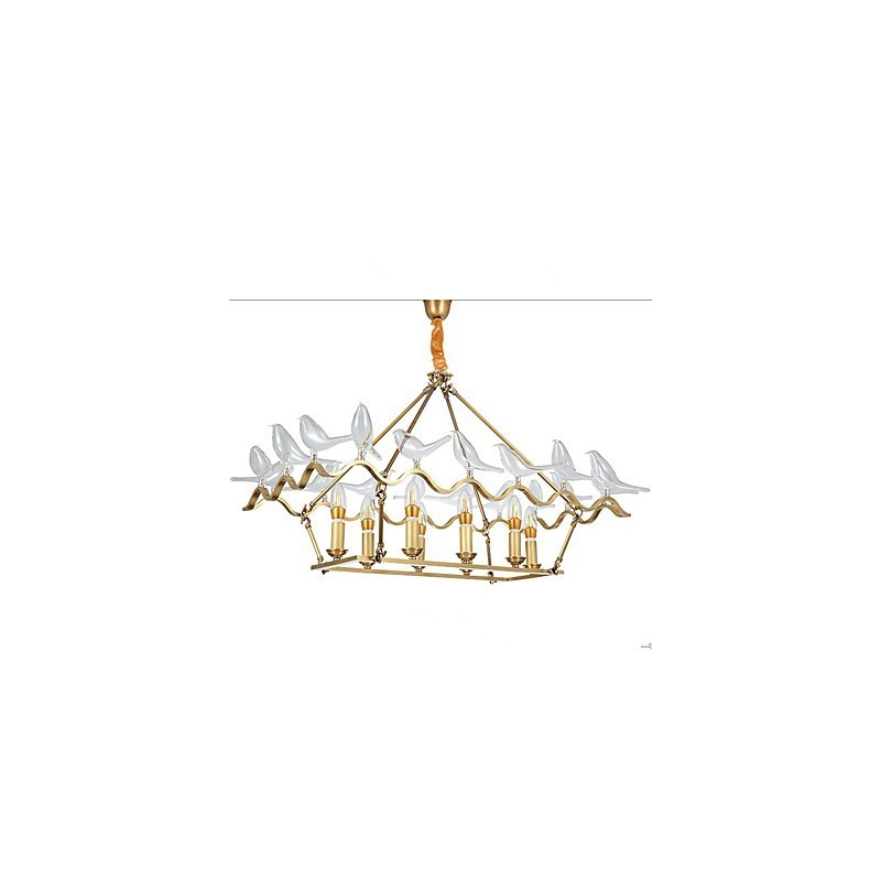 Modern Contemporary Brass Feature for Designers Metal Chandelier