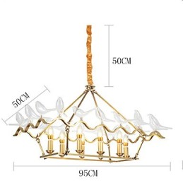 Modern Contemporary Brass Feature for Designers Metal Chandelier