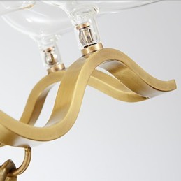 Modern Contemporary Brass Feature for Designers Metal Chandelier