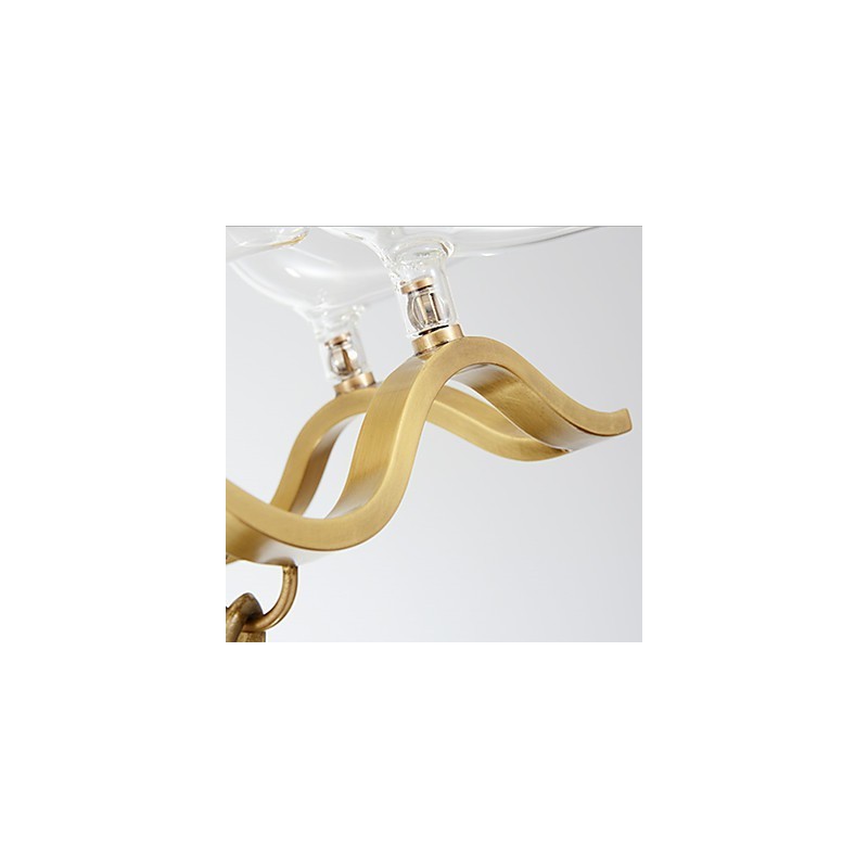 Modern Contemporary Brass Feature for Designers Metal Chandelier