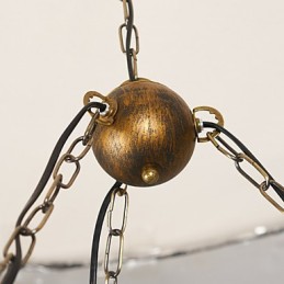 Rustic Lodge Vintage Retro Country Globe Painting Feature for Mini Style Designers Metal Chandelier