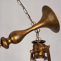 Rustic Lodge Vintage Retro Country Globe Painting Feature for Mini Style Designers Metal Chandelier