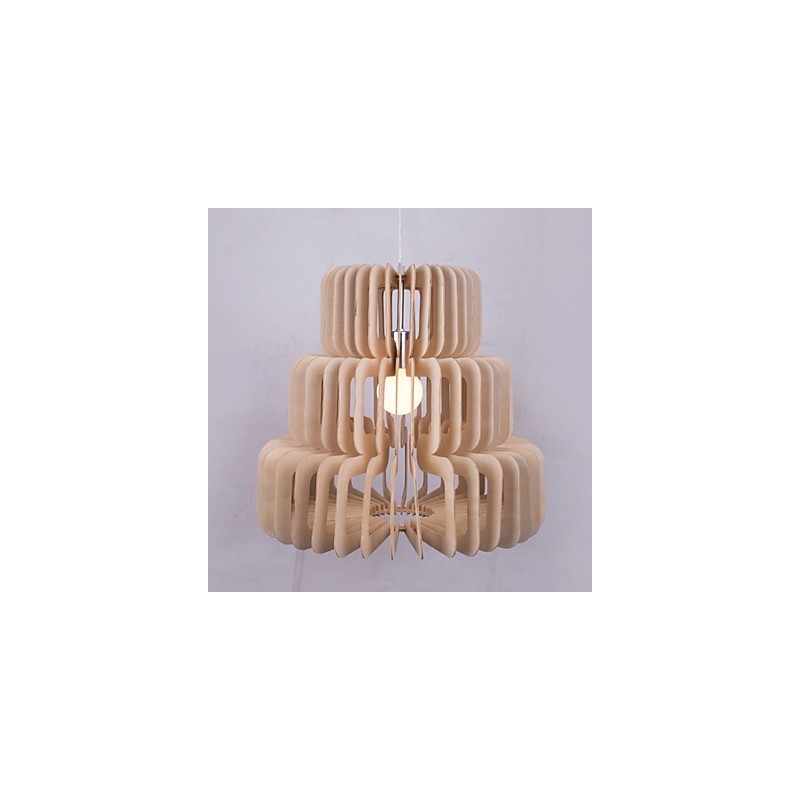Vintage Three Layer Cake Wood Chandelier