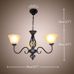 Traditional Classic Rustic Lodge Vintage Retro Country Others Feature for Mini Style Designers Metal Chandelier