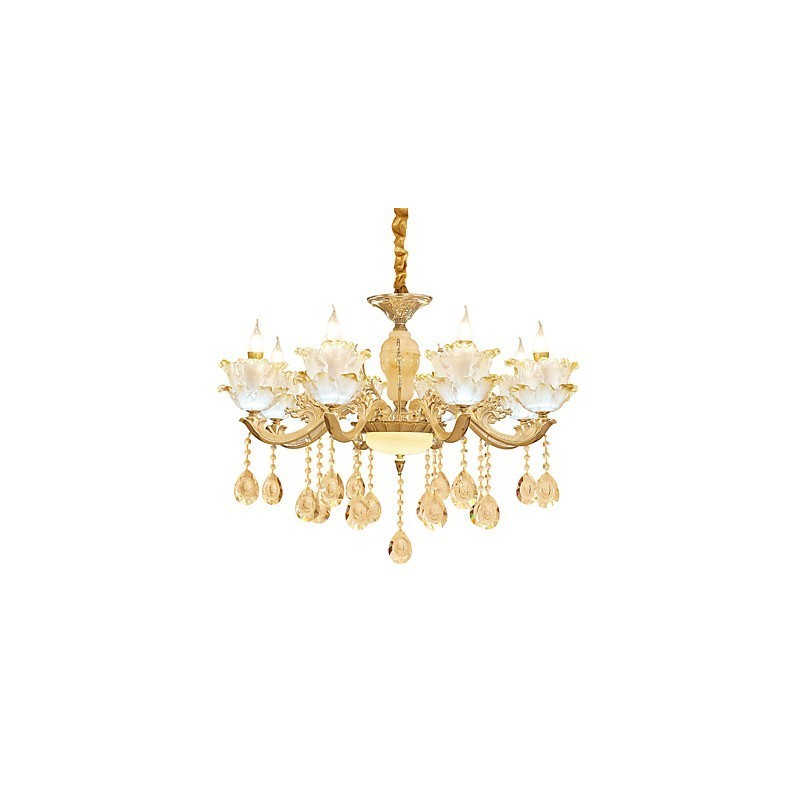 European Style Atmosphere Zinc Alloy Crystal Home Chandelier