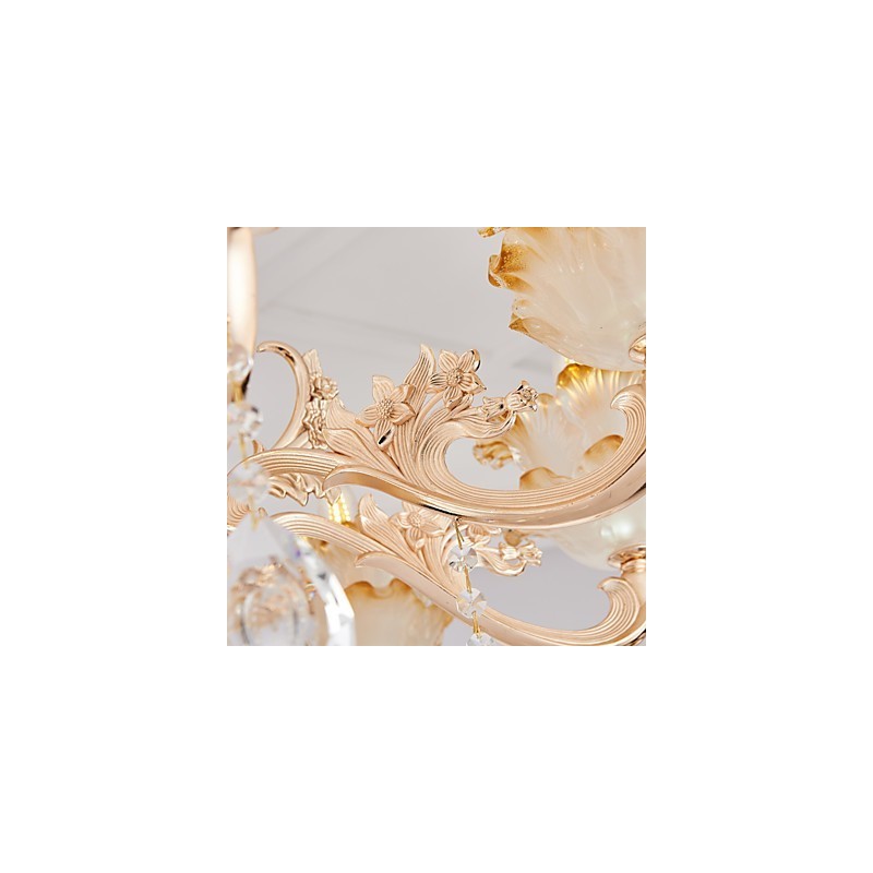 European Style Atmosphere Zinc Alloy Crystal Home Chandelier